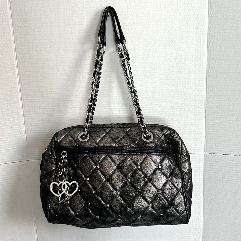 Betsy Johnson 100% leather, two strap bag.